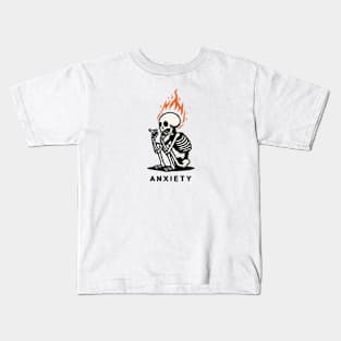 Anxiety Skeleton Kids T-Shirt